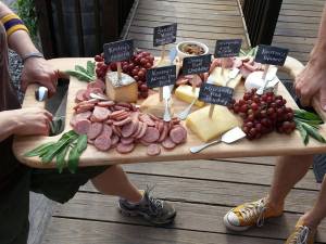 Yum! The cheese tray for the Wine & Cheese Reception and Silent Auction! Thanks, Finger Lakes Cheese Trail, for donating all that great cheese!